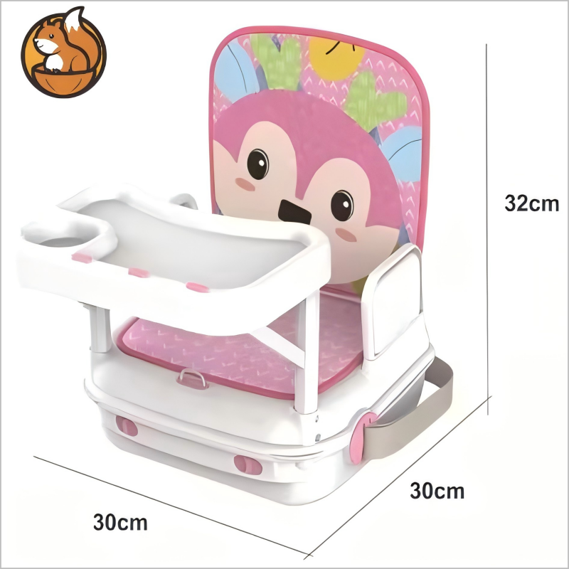3-In-1 Baby Rocker Chair & Music Dining Table - Convertible Booster Seat Organizer