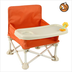 Baby Portable Folding Dining Chair with foldable design, storage bag, and detachable cushion