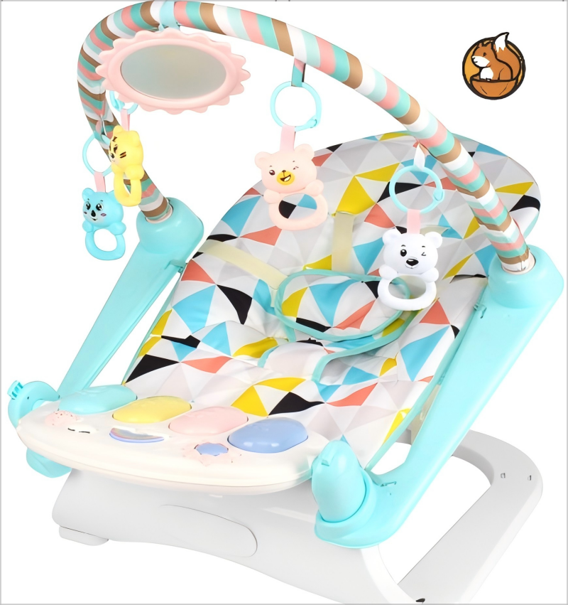 2-in-1 Baby Swing Piano Chair with Music & Lights | 0088