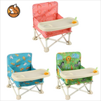 Baby Portable Folding Dining Chair with foldable design, storage bag, and detachable cushion