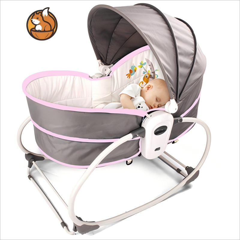 Toy Factory Wholesale Baby Bassinet Rocker with Mosquito Net and Wheels