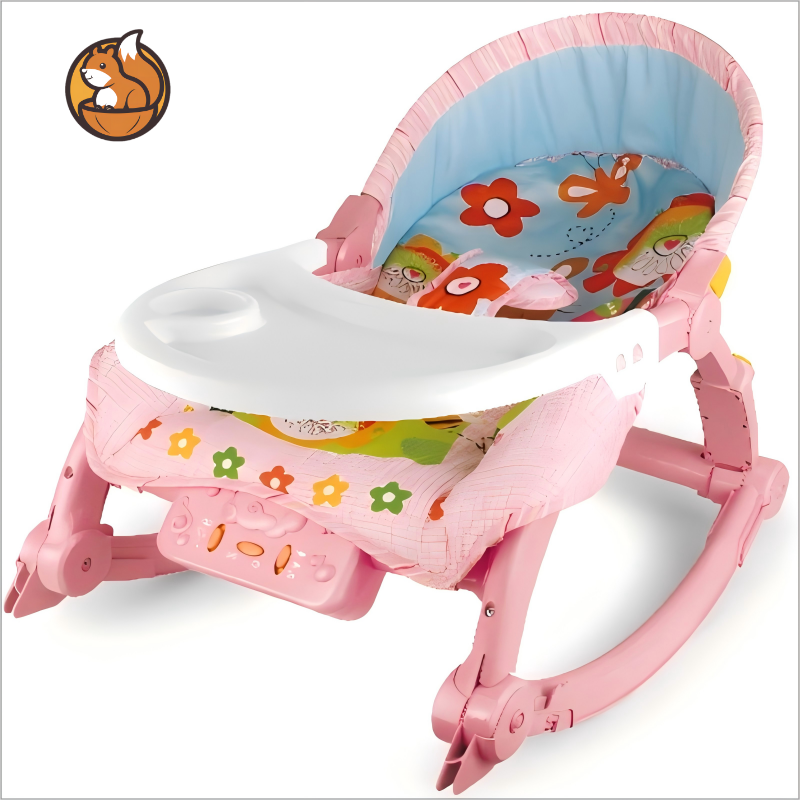 2-in-1 Baby Rocker Care Dining Table Chair – Versatile Rocking Chair for Infants Adjustable Baby Seat & Dining Chair