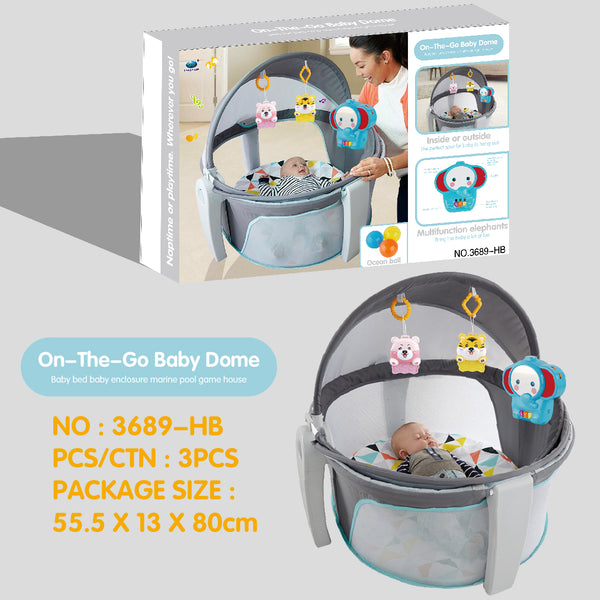 Portable Baby Bassinet On-the-Go Projection Dome Bassinet