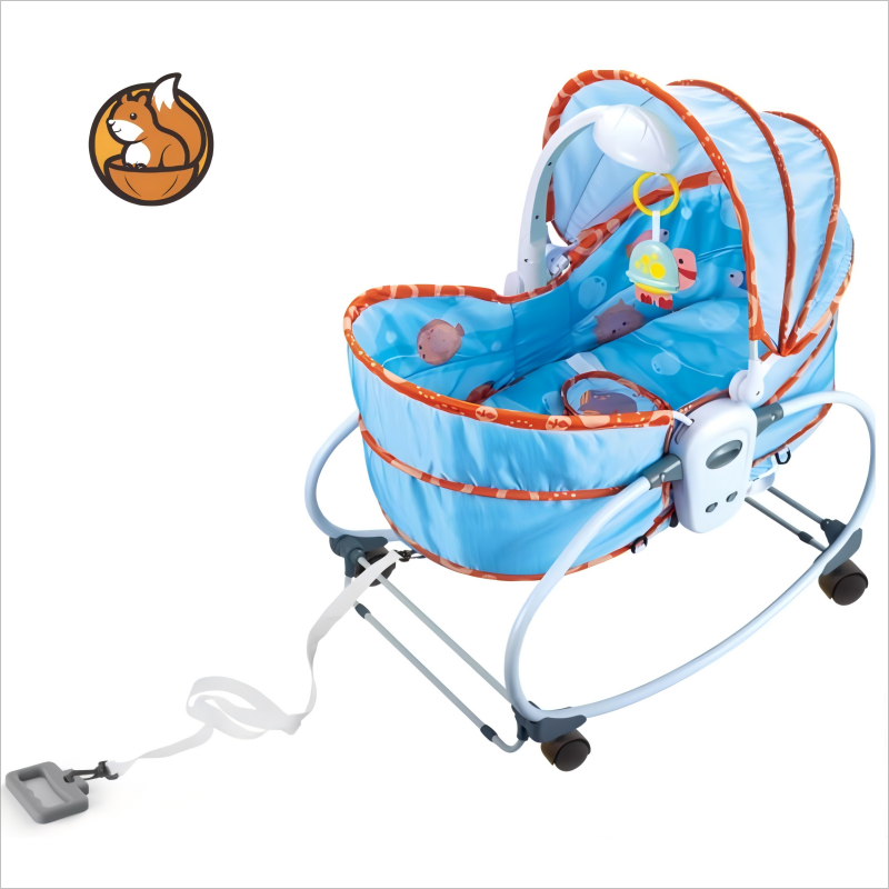 Toy Factory Wholesale Baby Bassinet Rocker with Mosquito Net and Wheels
