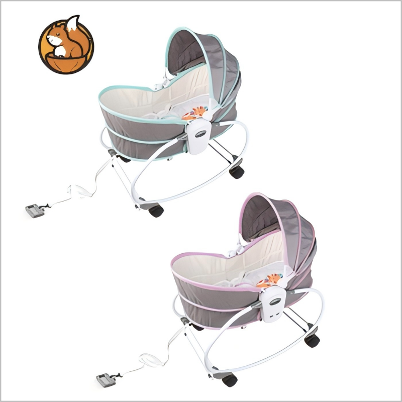 Toy Factory Wholesale Baby Bassinet Rocker with Mosquito Net and Wheels