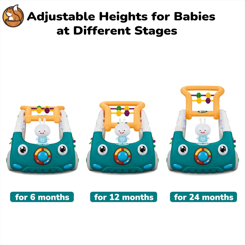 3-In-1 Infant Push Walker-Like Car - Multifunctional Baby Walker for Learning and Fun