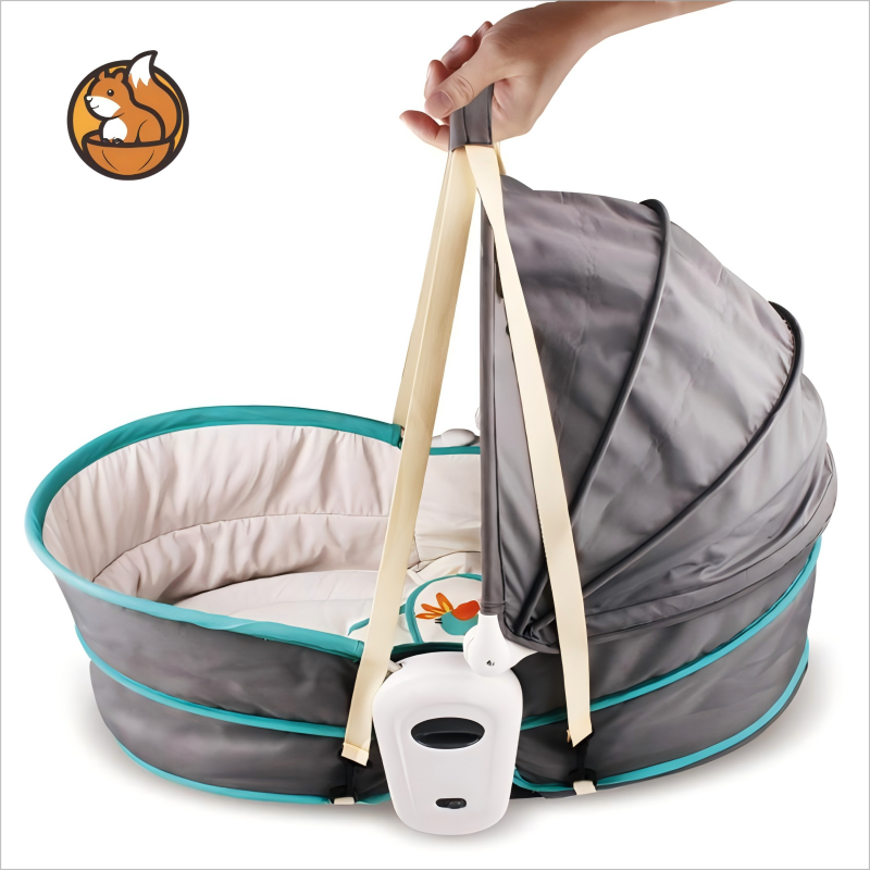 Toy Factory Wholesale Baby Bassinet Rocker with Mosquito Net and Wheels
