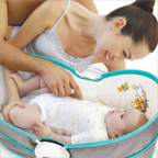 Toy Factory Wholesale Baby Bassinet Rocker with Mosquito Net and Wheels
