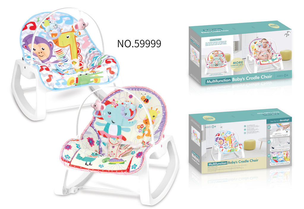 Vibrating Baby Bassinet Crib Rocker with Toys | PJT-BB5999