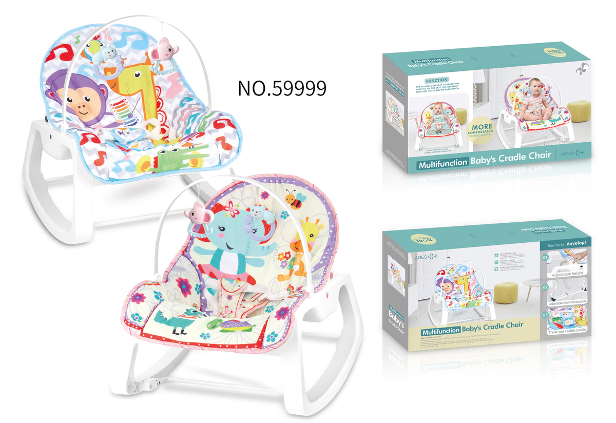 Vibrating Baby Bassinet Crib Rocker with Toys | PJT-BB5999